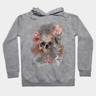 gothic floral skull Hoodie